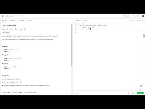 LeetCode | Task "136. Single Number" | Python solution