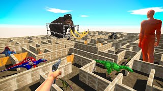 FPS AVATAR SAVES A MAMMOTH FROM A DEADLY ANIMAL MAZE - Animal Revolt Battle Simulator ARBS