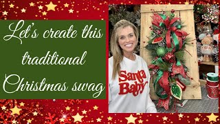 Christmas Swag using products from The Wreath Shop (Facebook Live)