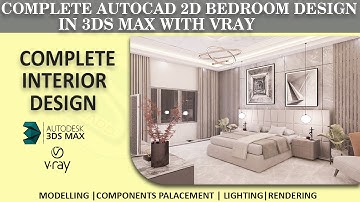 3ds Max +Vray Bedroom Interior Complete Design With Autocad 2d  ||#viral #architecture #viralvideo😮😮