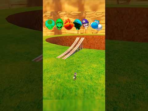 Mario CHARACTERS vs HUGE POTHOLES