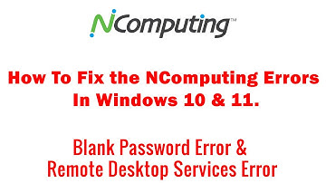 How to fix the NComputing Errors In Windows 10 and Windows 11