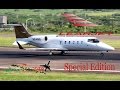 LearJet Special Edition !!! 35, 45, 60 in action @ St. Kitts Robert L. Bradshaw Int'l Airport