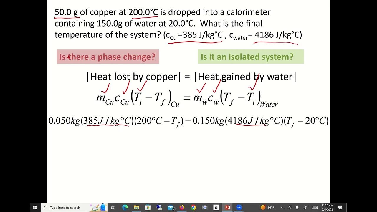 Calorimetry Problem Solving YouTube