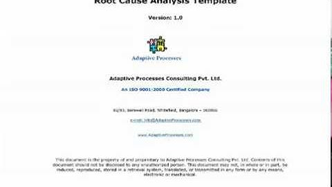 Root Cause Analysis Template