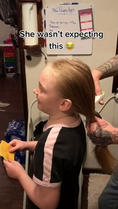 Shocked My Daughter Cutting her Hair😂