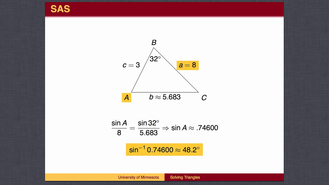 TR4.4 - Solving Triangles - YouTube