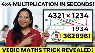 Vertically Crosswise 4×4 Multiplication Trick | आसान वैदिक गणित विधि