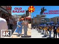 Walk from old bazar to square macedonia 4k
