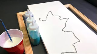 Famous Fluid Art CHAIN PULLING!! Acrylic String Painting Wigglz Art AWESOME Results!! Please Share! Profile
