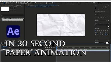 Paper Texture Animation | After Effect Tutorial | Texture motion