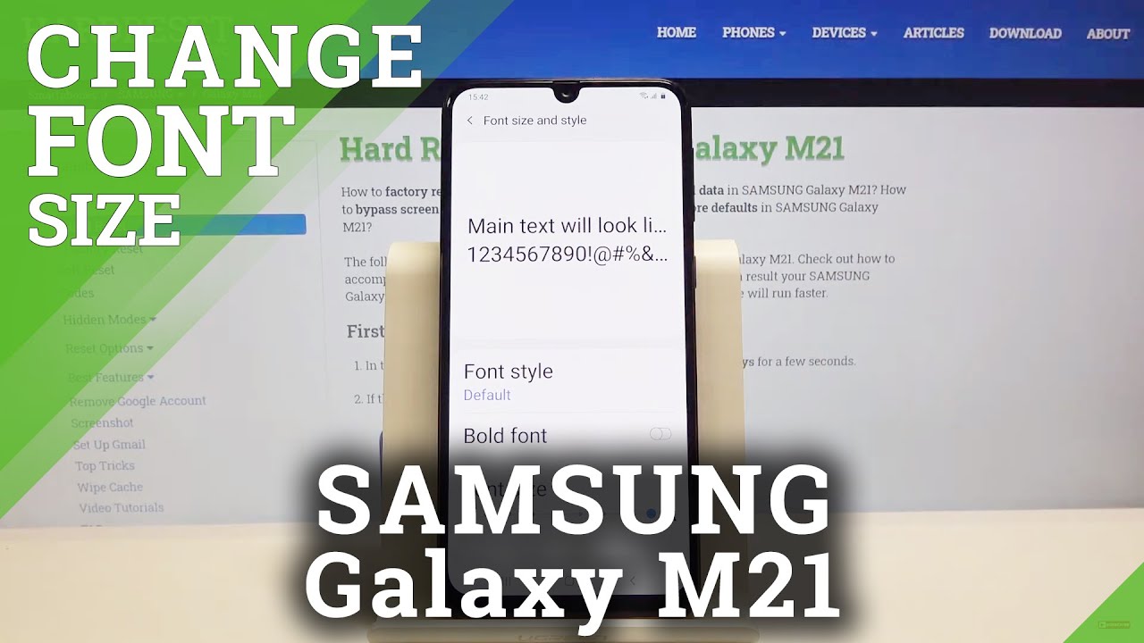 How To Change Font Size In Samsung Galaxy M21 Set Up Font Size Youtube