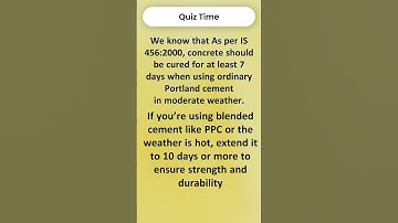 Curing Period for Concrete #civilserv #civilengineering