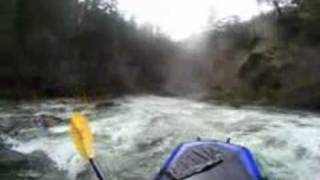 Shaking winter rust off an Alaskan Packraft