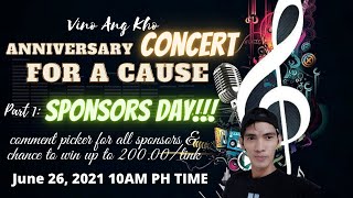 ANNIVERSARY CONCERT FOR A CAUSE PART 1: SPONSORS DAY!! COMMENT PICKER TO ALL SPONSORS