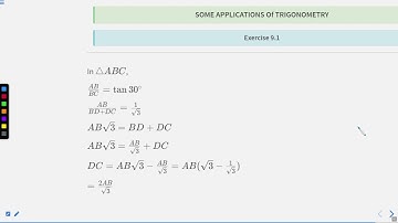 Some Applications of Trigonometry : Exercise 9.1 Part 2 #SATHEE_ENGG #swayamprabha #engineeringexams
