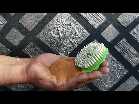 حفنه من الرمل ومشط الشعر تصنع ديكور ينافس اغلي منتجات العالميةMake wonderful paint with sand / comb