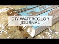 DIY watercolor journal with disc binding