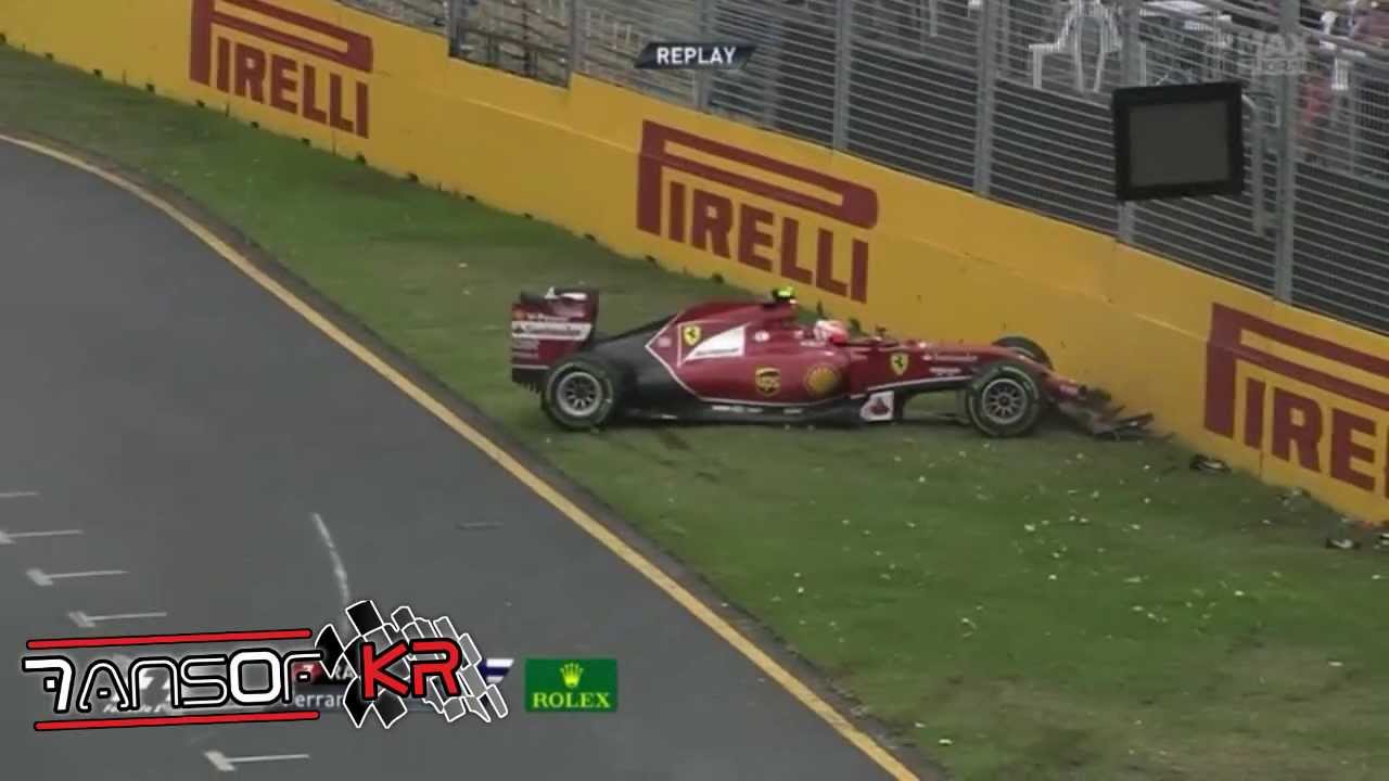 Kimi Räikkönen crash in qualification / Australia Melbourne 2014 [HD]