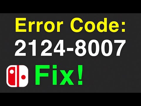Nintendo switch Error Code 2124-8007 FIX!!