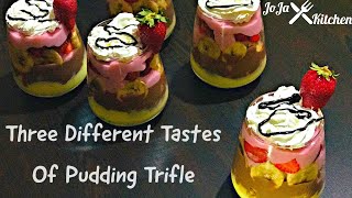 Tre Shije Te Ndryshme Kupa Puding - Three Different Tastes Of Pudding Trifle | JoJa Kitchen