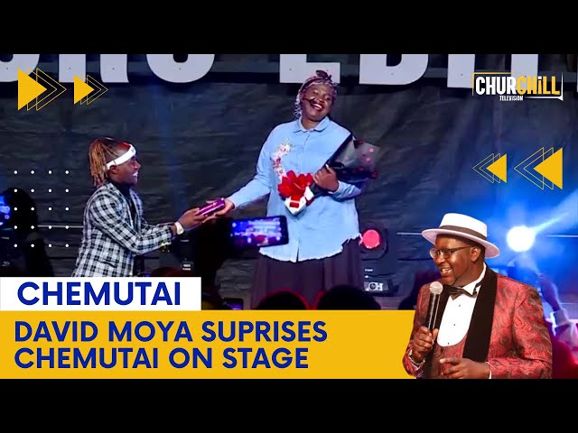 DAVID MOYA SUPRISES CHEMUTAI ON STAGE class=