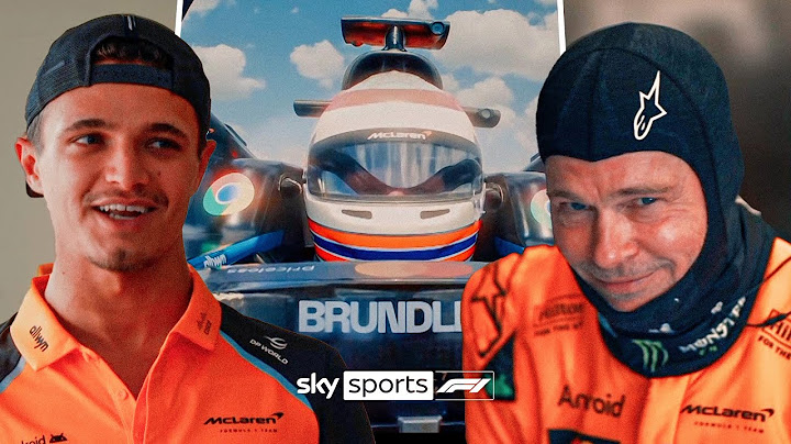 Brad Pitt and Martin Brundle DRIVE Lando Norris' McLaren F1 car  🟠🏎️