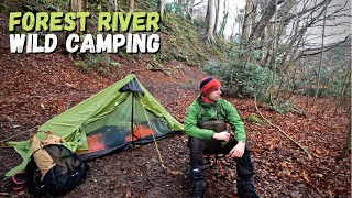 WILD CAMPING by an ENCHANTED Forest RIVER • ISLE OF MAN • 3FUL Lanshan 1 Tent • Wild Camping UK