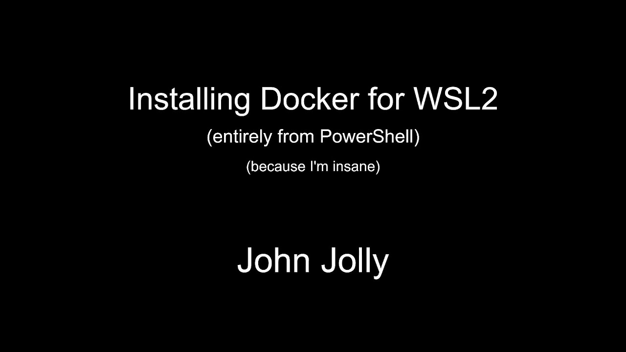 How to install Docker on Windows with WSL2 - YouTube