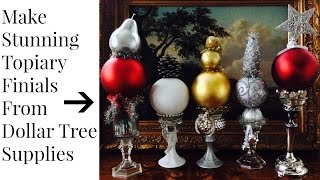 DOLLAR TREE Stunning Topiary Finials DIY