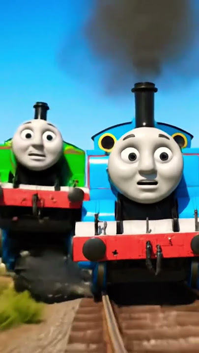 Kereta api balap senggolan #thomasthetrain #train #thomasandfriends #mainananak #keretathomas #ai