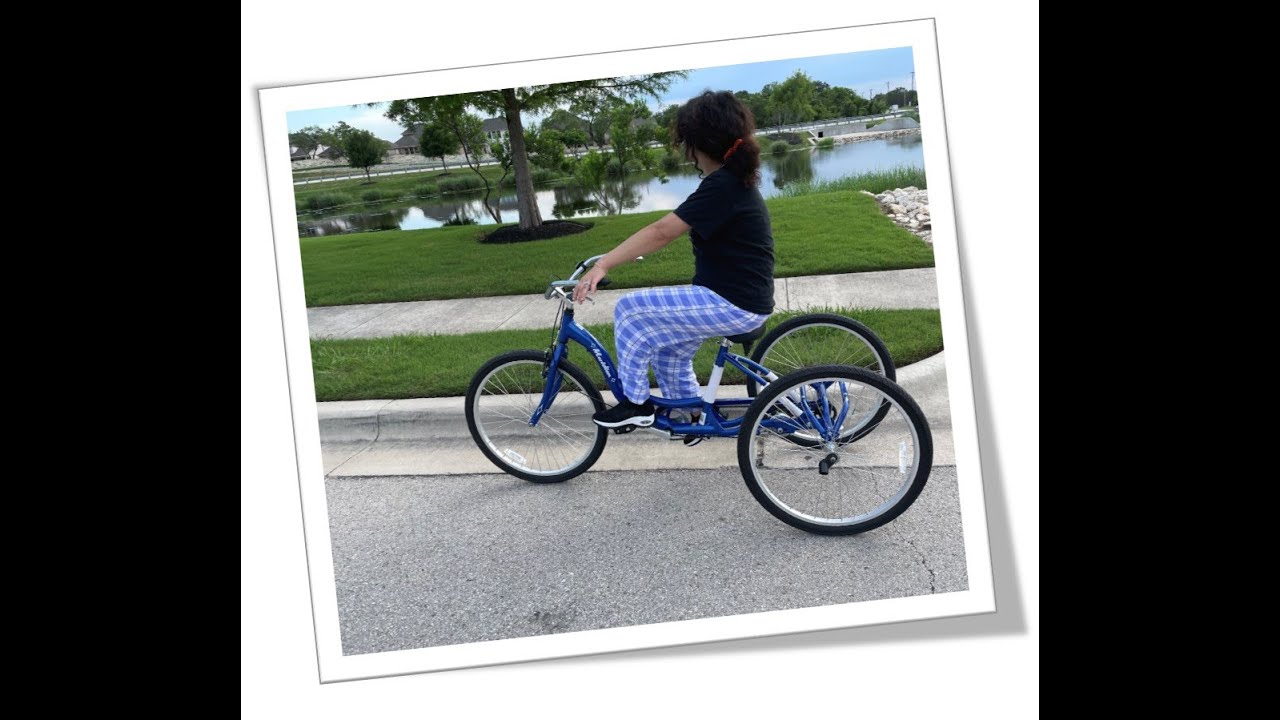 Schwinn Meridian Adult Tricycle, Three Wheel Cruiser Bike, 24 26Inch