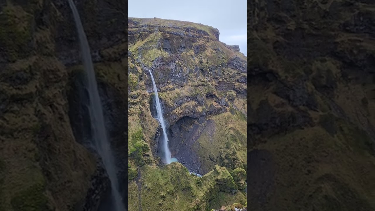 Iceland 2022: Hangandifoss Waterfall in Mulagljufur Canyon — Hangandifoss — video poster