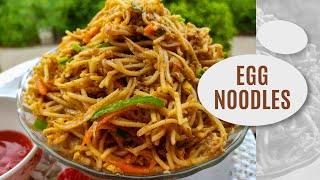 Street Food Style Egg Noodles | Simple Quick Noodles Recipe || YERK Home Kitchen