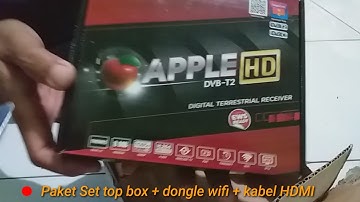 unboxing set top box Matrix apple merah dvb t2 || nyobain tv digital di Subang