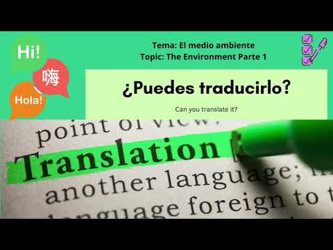 GCSE Spanish translation practice Part 2 | English into Spanish exercises | The Environment topic