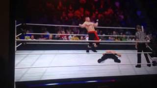 Brock lesnar vs Seth Rollins wwe world heavyweight championship match battleground