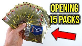 OPENING 15 PANINI 2018 WORLD CUP STICKER PACKS! screenshot 4