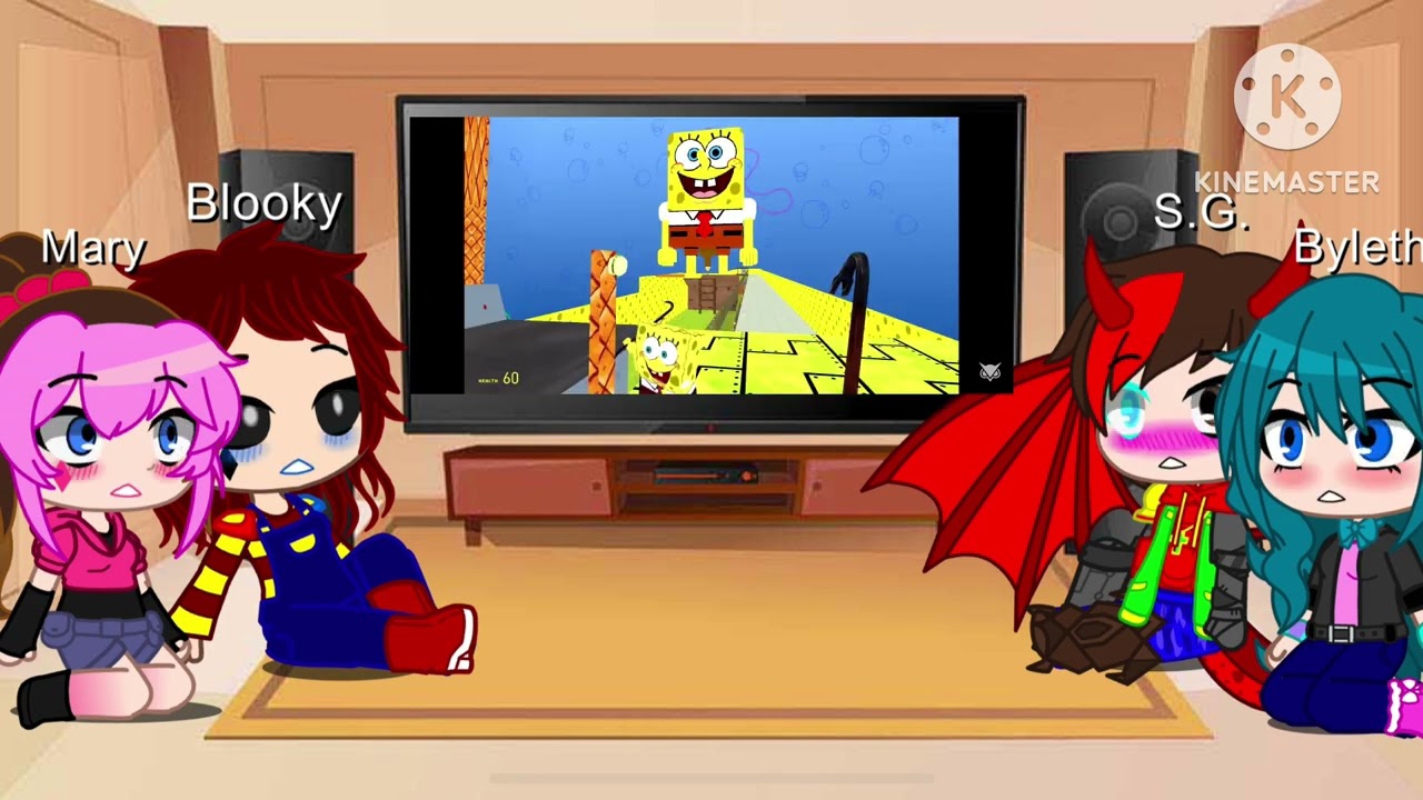 @napstablook0493 @Undertales. @S.G.Garcia reacting to VanossGaming SpongeBob, death run