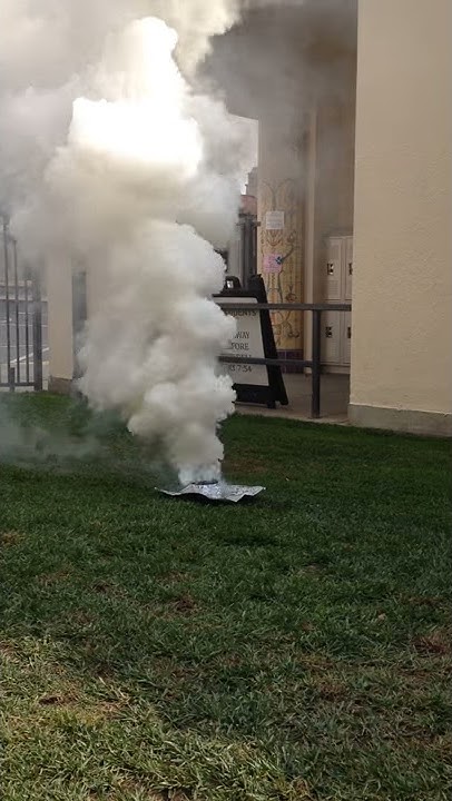 diy 4th of july smoke bomb newspaper and amonium nitrate