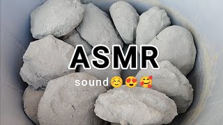 ASMR cement circle slabs dry crumbling in tub 🤤 lots of dusty 😍 and soft taxture☺