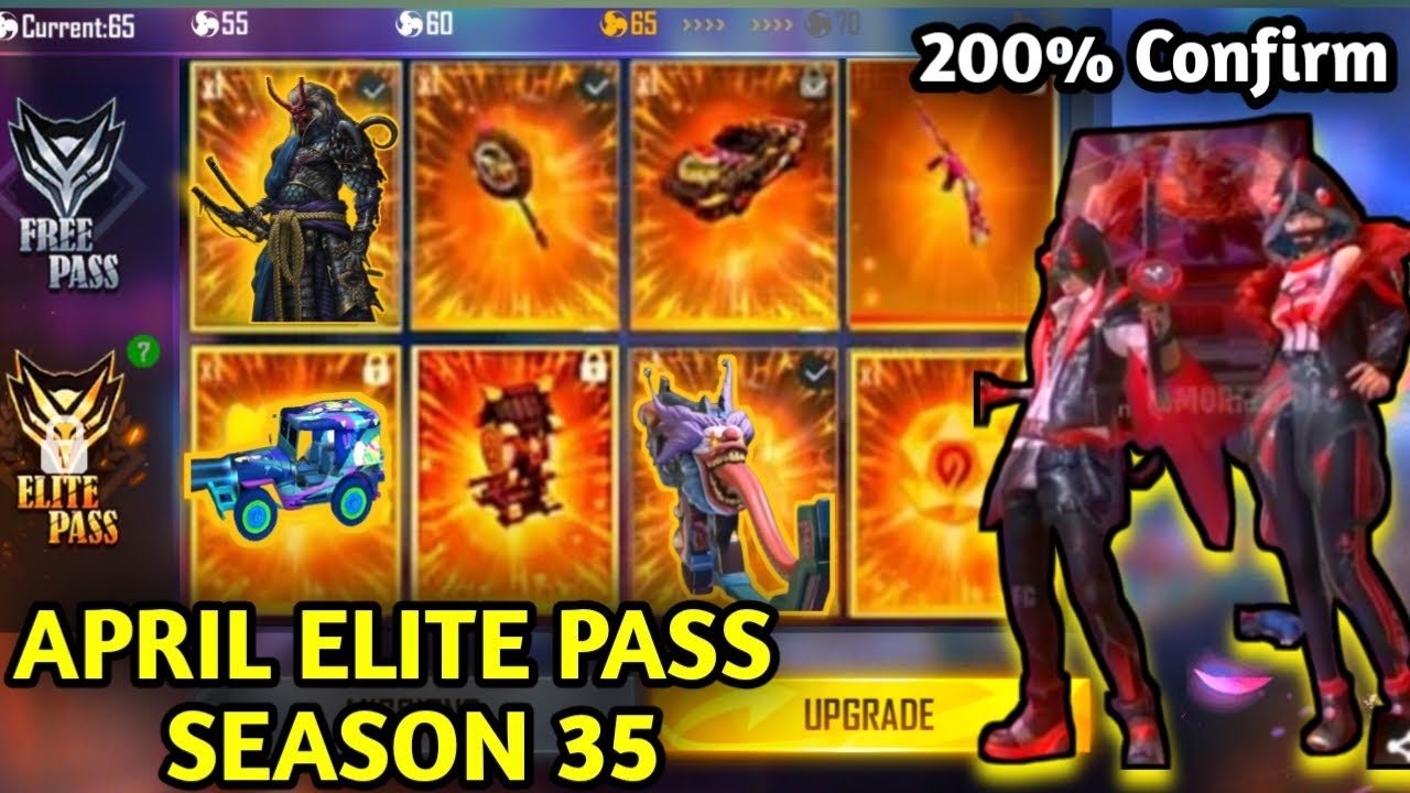 FREE FIRE SEASON 35 ELITE PASS FULL DETAILS|FREEFIRE SEASON 35 APRIL ELITE PASS|SEASON 35 ELITE PASS