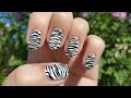 Nail art for beginners #29 | How to do zebra nails