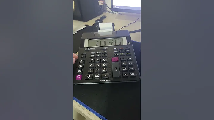 Calculadora Casio HR-150RC programação de hora e data.