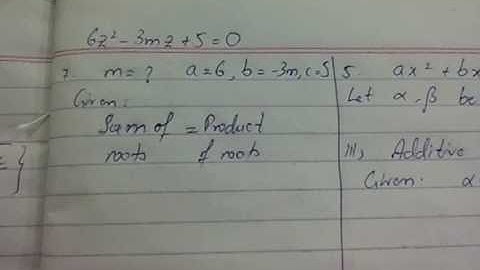 XI Math Chap 3 - Equations Ex 3.6 (Sum/Product of Roots) Sol by Sir Ahsan Abdullah Patel - Part 2
