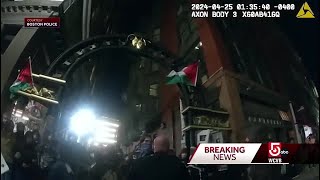Police body camera video shows officers talking to protesters at Emerson encampment
