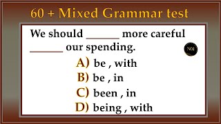 60 + Grammar Test | English All Tenses Mixed Quiz | 61 Questions | No.1 Quality English