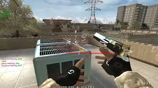 Double bouncing in cod4 with Autofps and Strafebot (mp_berry_village)