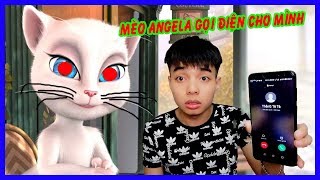 Mèo Angela Gọi Điện Cho Mình | Thắng Tê Tê Chơi Talking Angela Lúc 3 Giờ  Sáng - Youtube