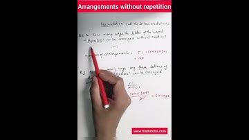 Permutation | Arrangements without repetition #shorts  #permutation